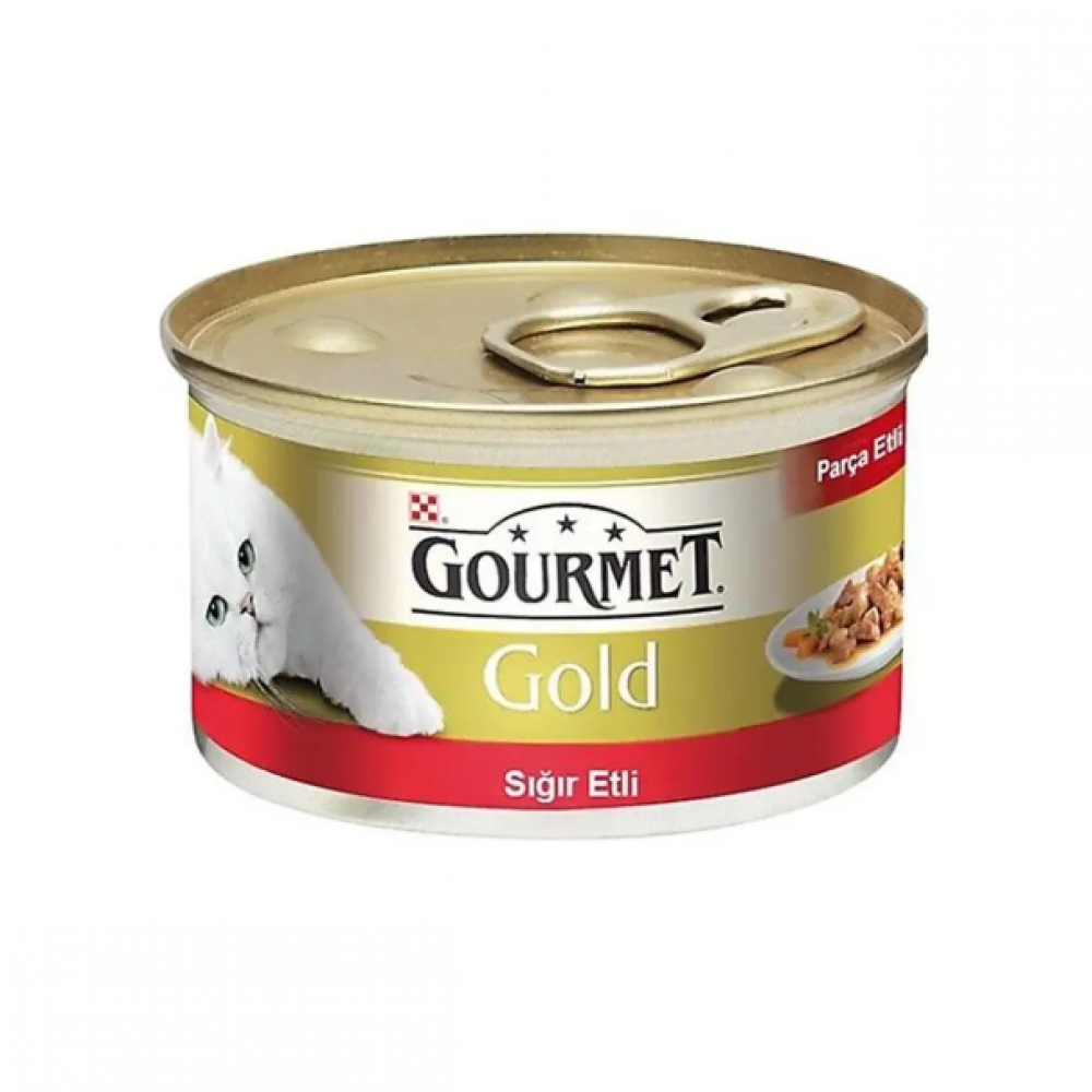 Gourmet Gold Soslu Parça Sığır Etli Kedi Konservesi 85gr