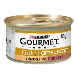 Gourmet Gold Hindili Ördekli Yaş Kedi Maması 85gr