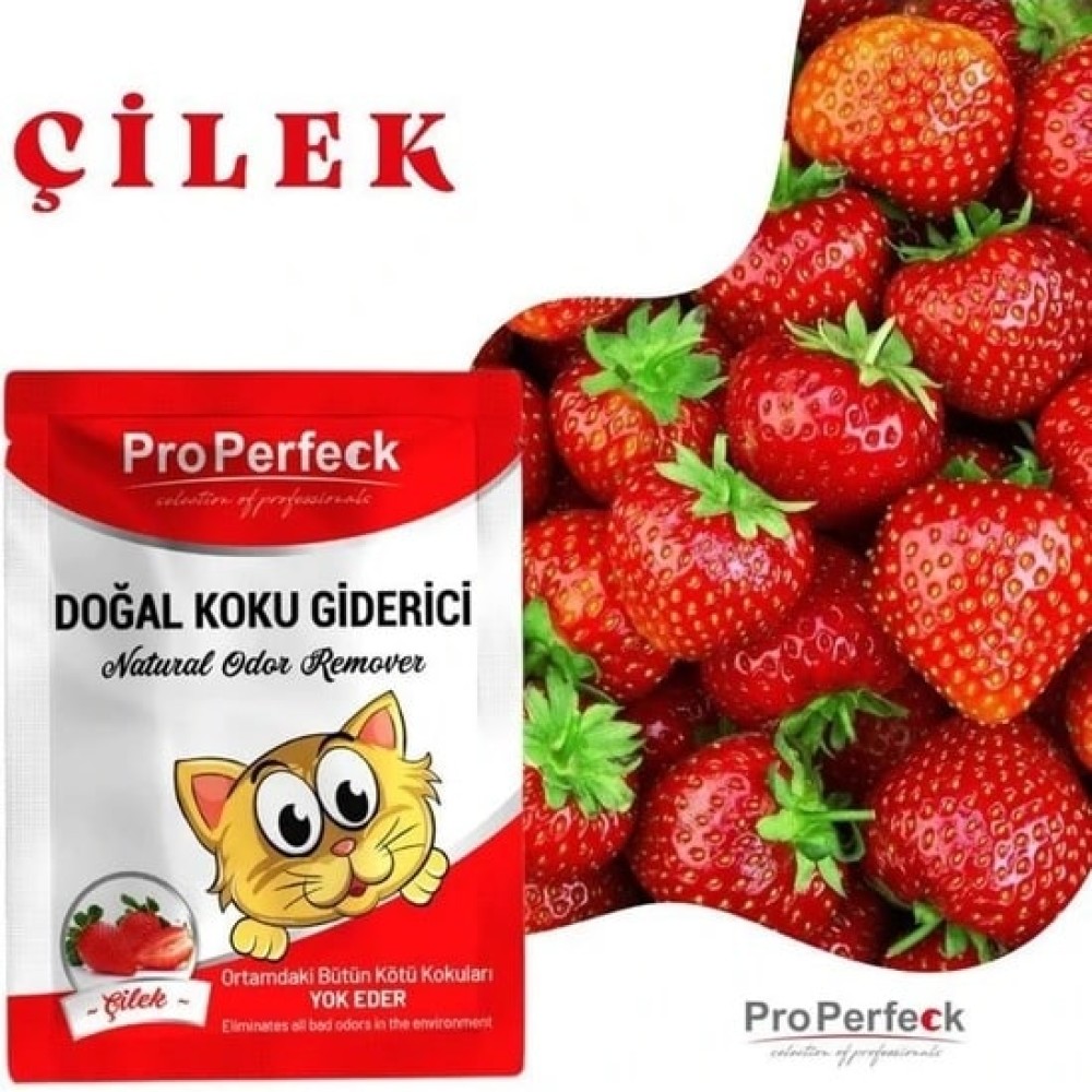 Properfeck Kedi Kumu Koku Giderici Çilek Özlü 25 Gr