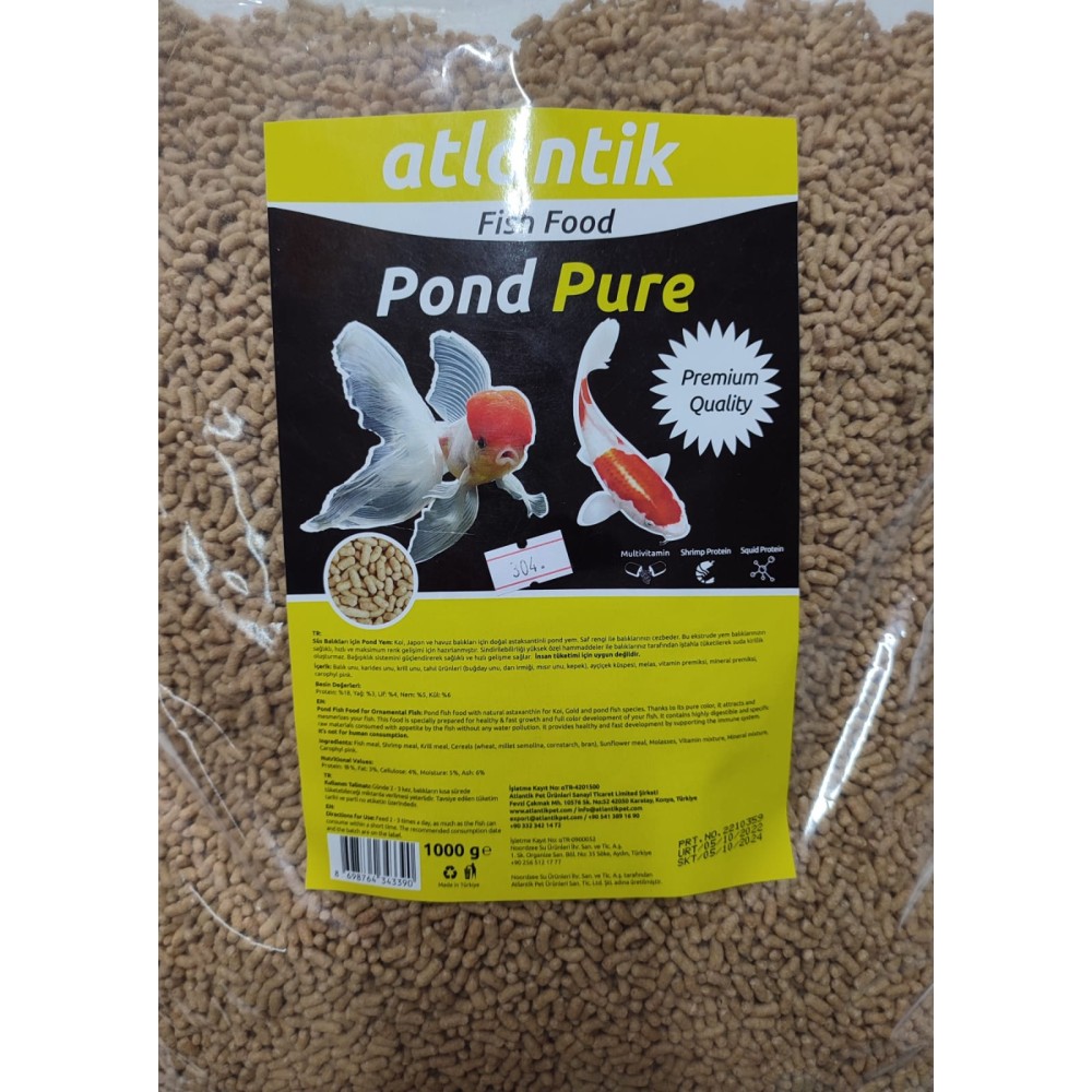 Atlantik Pond Yem Sade 1 Kg