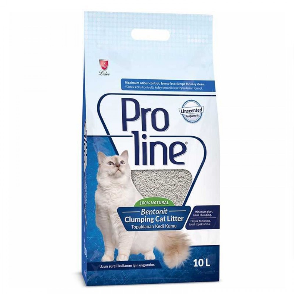 Pro Line İnce Taneli Parfümsüz Bentonit Kedi Kumu 10lt