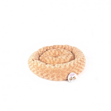 Petpretty Simit Yatak Peluş Açık Kahve 55x55 Cm