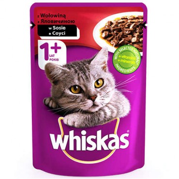 Whiskas Pouch Sığır Etli Yaş Kedi Maması 100gr