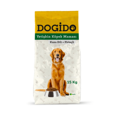 Dogido Kuzu Etli Pirinçli Yetişkin Köpek Maması 15 Kg