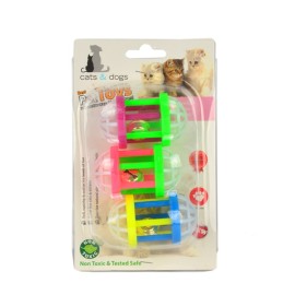 Flip Pet ZM4-4325 Kedi Oyun Topu Elips Zilli 3 lü