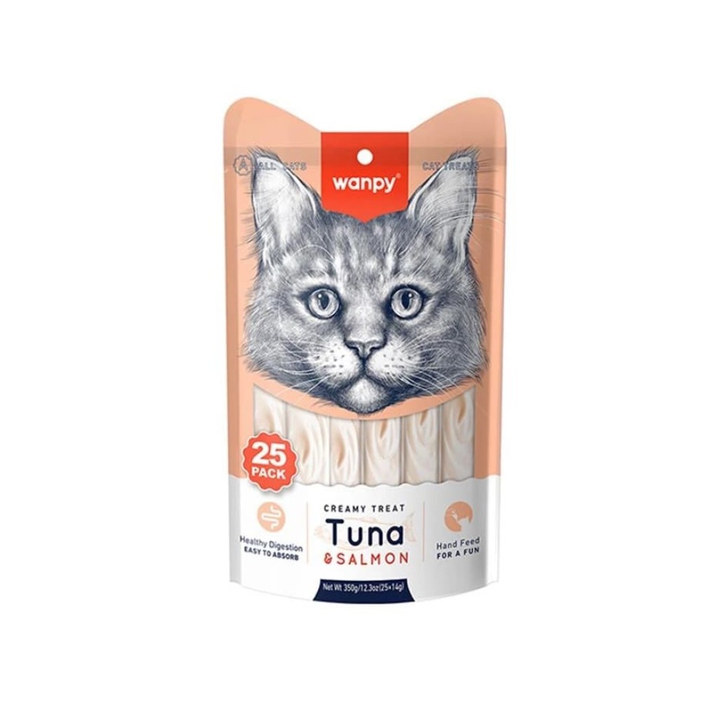 Wanpy Ton Balık Somonlu Krema Kedi Ödülü 25x14gr