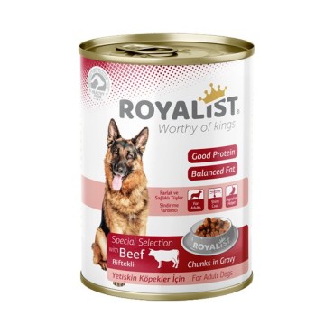 Royalist Adult Biftekli Köpek Konservesi 400 Gr