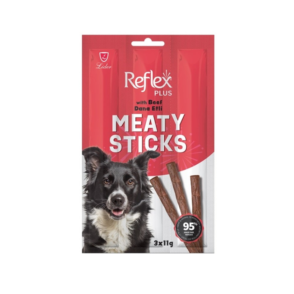 Reflex Plus Meaty Sticks Biftekli Yetişkin Köpek Ödül Maması 3 x 11 g