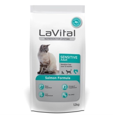 Lavital Sensitive Somon Balıklı Kedi Maması 12kg