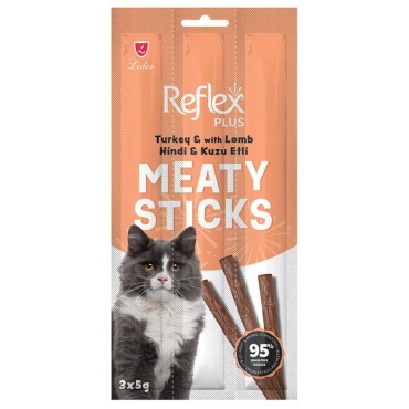 REFLEX PLUS Meaty Hindi & Kuzu Etli Kedi Sticks 3x11 GR