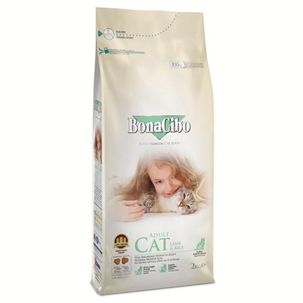 BONACİBO Kuzu Etli Yetişkin Kedi Maması – 15 KG