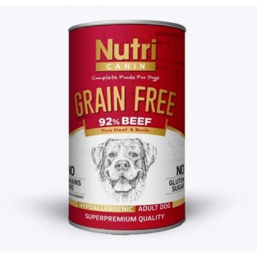 NUTRİ Tahılsız Biftekli Patatesli Konserve Mama – Yetişkin Köpekler İçin 400 gr