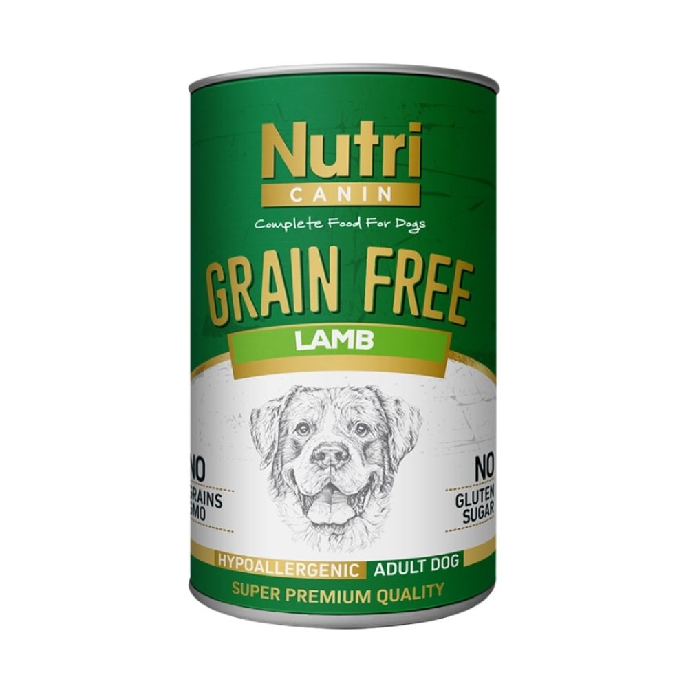 NUTRİ Tahılsız Kuzu Etli Patatesli Konserve Mama – Yetişkin Köpekler İçin 400 gr