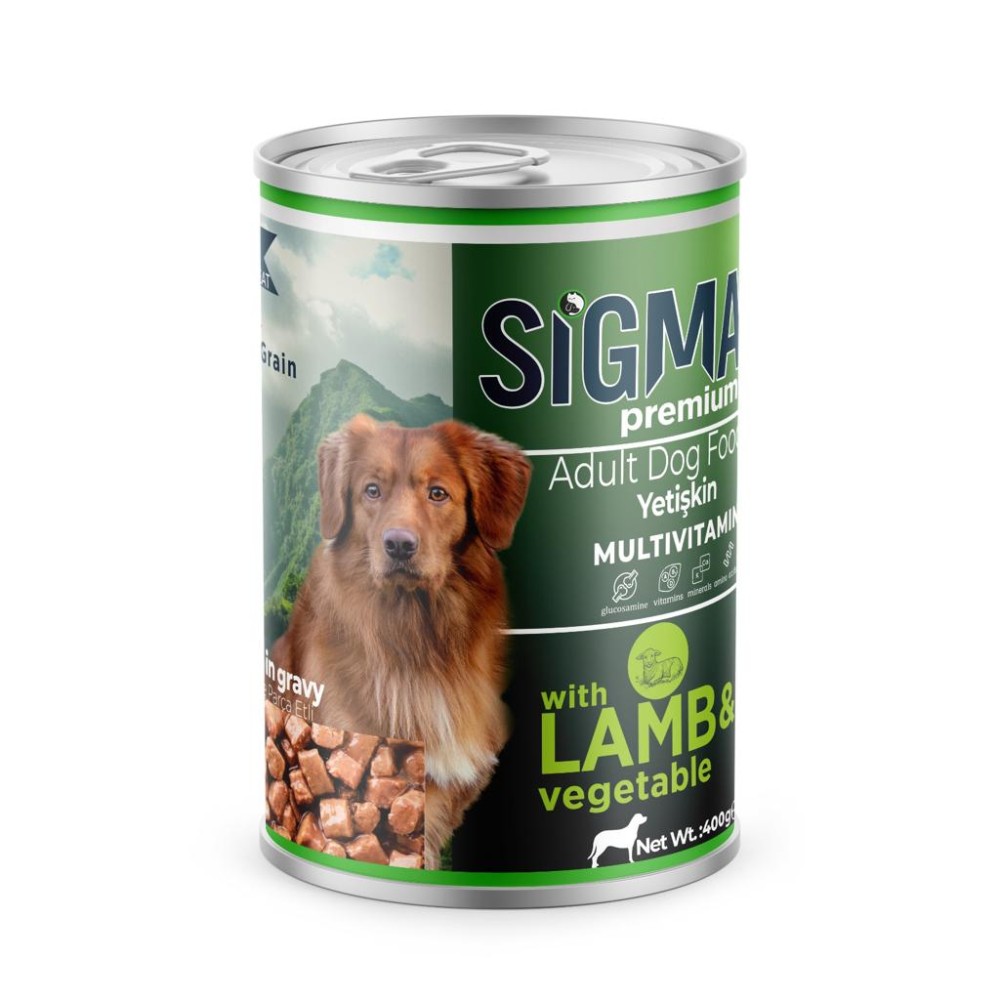 Sigma Adult Kuzu Etli Köpek Konservesi 400 Gr