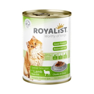 Royalist Adult Kuzu Etli Kedi Konservesi 400 Gr