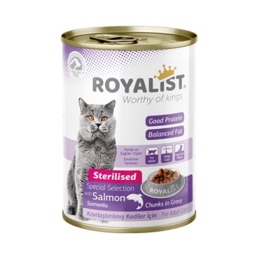 Royalist Sterilised Somonlu Kedi Konservesi 400 Gr