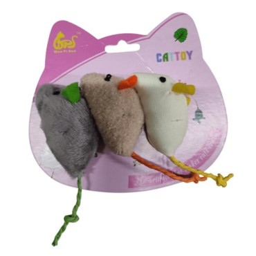 Madpet Peluş 3’lü Fare Kedi Oyuncağı