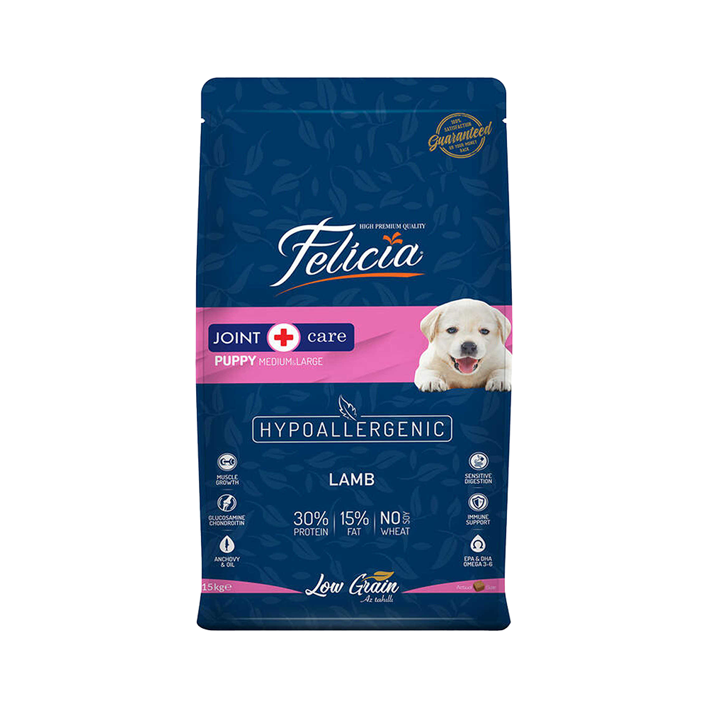 Felicia Kuzu Etli Medium Large Yavru Köpek Maması 15 kg