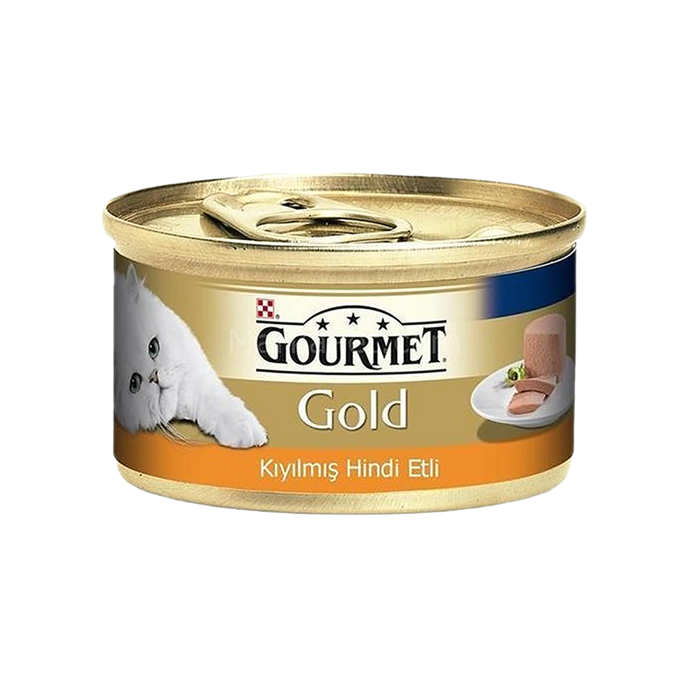 Gourmet Kıyılmış Hindi Etli Kedi Konserve Maması 85 g