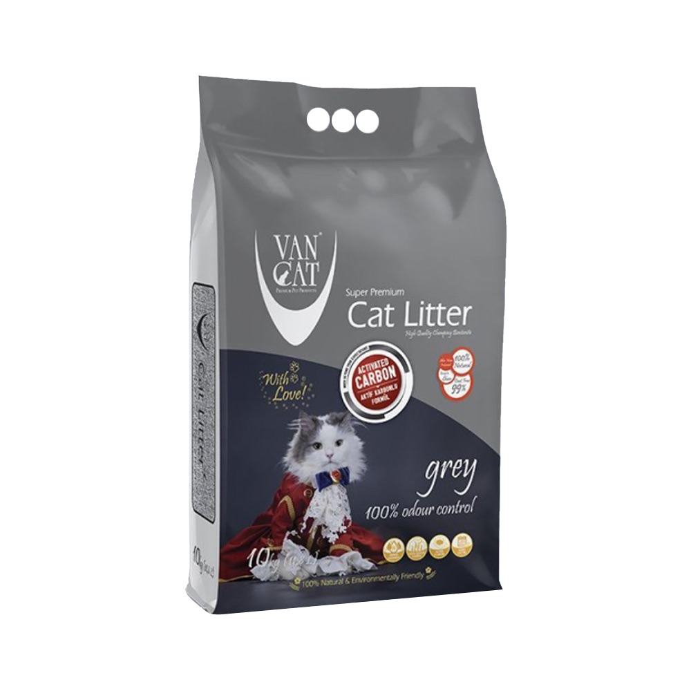 VanCat İnce Taneli Aktif Karbonlu Topaklanan Kedi Kumu 10 L - Okyanus PetShop Aydın Efeler