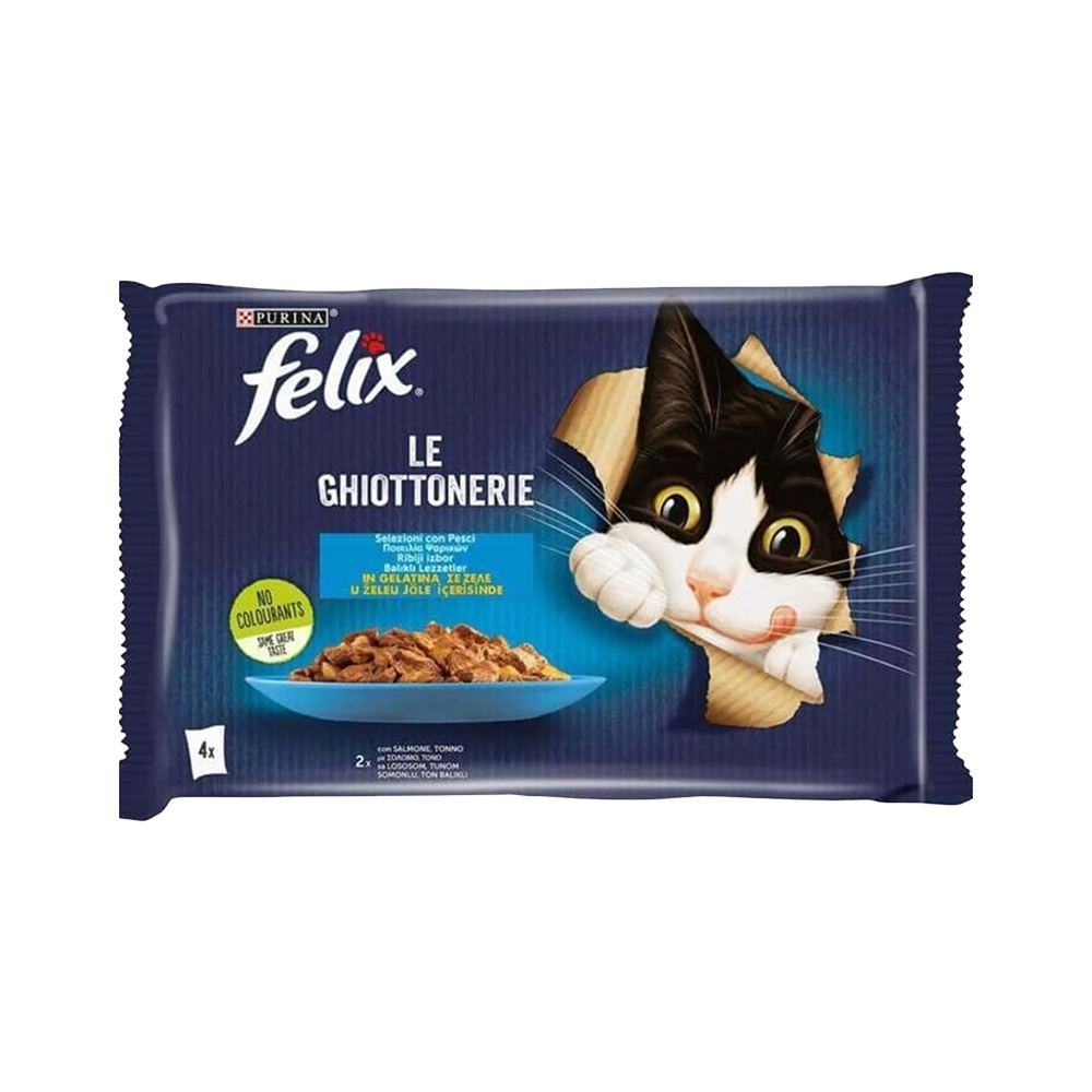 Felix Somonlu  Ton Balıklı Yetişkin Kedi Pouch Yaş Mama 4 x 85 g