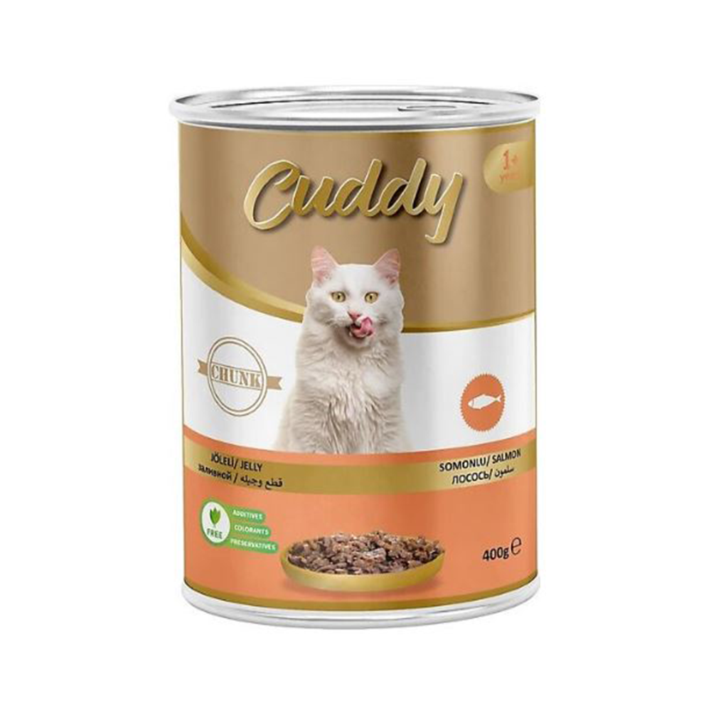 Cuddy Somonlu Yetişkin Kedi Konserve Maması 400 g